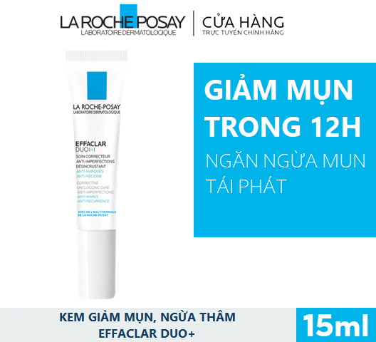 Kem giảm mụn, ngừa thâm & mụn tái phát Effaclar Duo+ 15ml