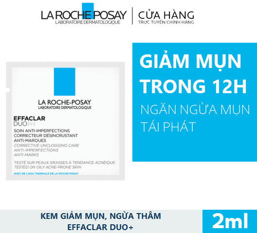 Kem giảm mụn, ngừa thâm & mụn tái phát Effaclar Duo+ 2ml
