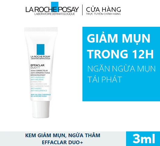 Kem giảm mụn, ngừa thâm & mụn tái phát Effaclar Duo+ 3ml