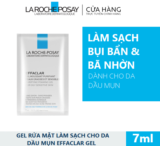 Gel rửa mặt cho da dầu mụn Effaclar Gel 7ml