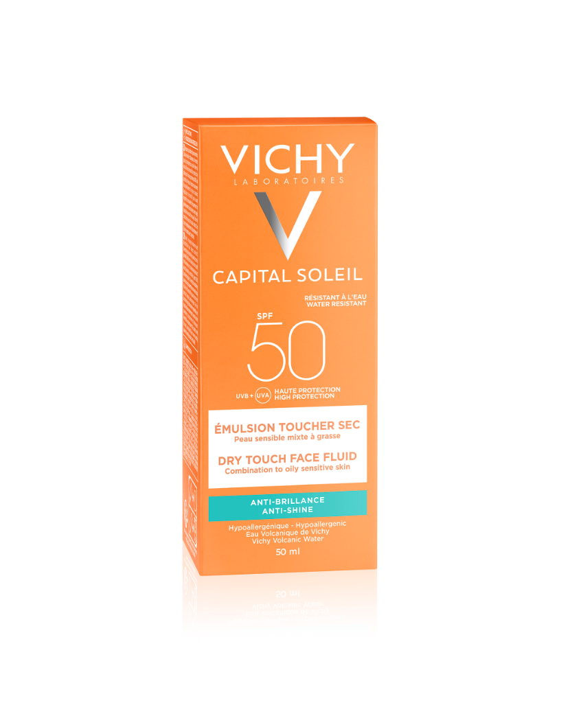 Kem Chống Nắng Không Gây Nhờn Rít Vichy Ideal Soleil Dry Touch SPF 50 Chống Tia UVA + UVB 50ml