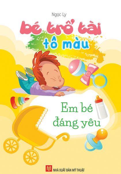 Bé trổ tài tô màu: Em bé đáng yêu