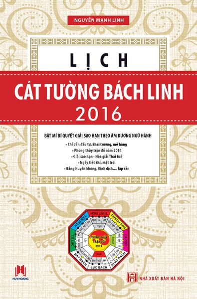 Lịch cát tường bách linh 2016