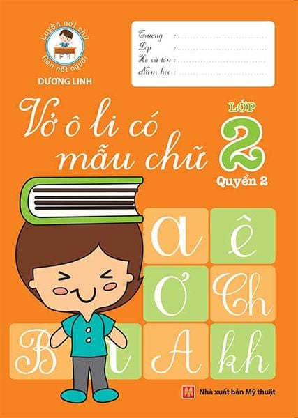Vở ô li có mẫu chữ Lớp 2 quyển 2