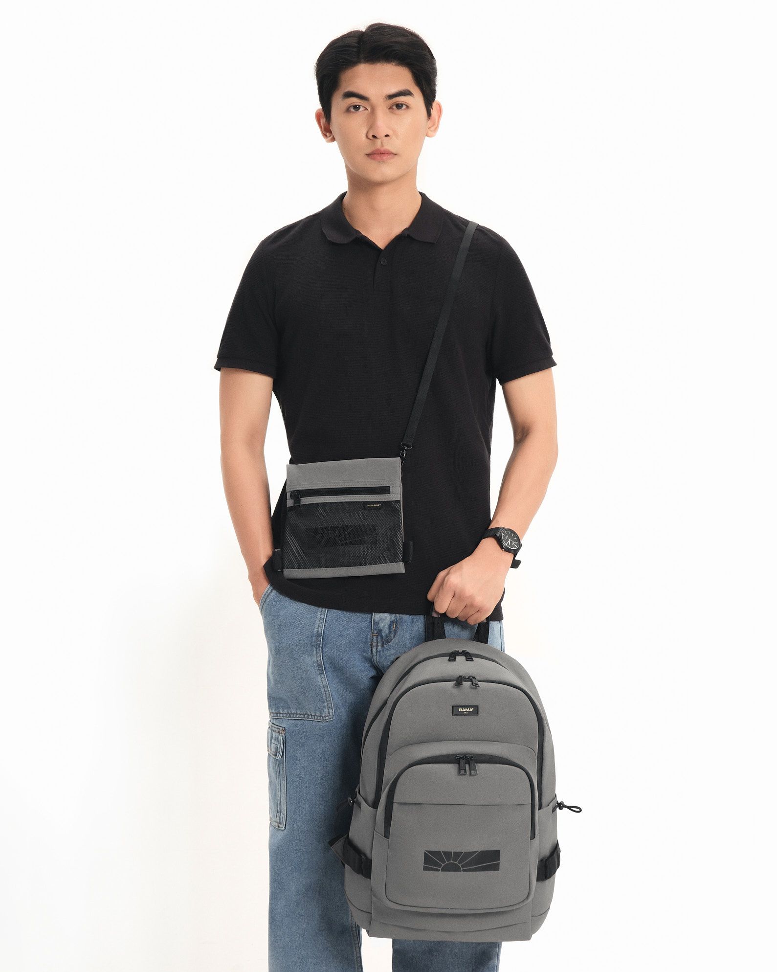 Balo BAMA Mesh Fabric Backpack MF101