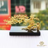 Cành Hoa Mai thế bonsai 3 in 1 mạ vàng