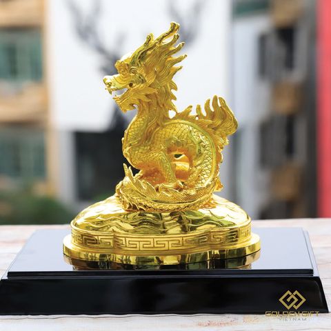 Tượng Rồng thời Nguyễn mạ vàng - Size lớn