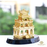 Mô hình Tháp Rùa Hà Nội mạ vàng 24K