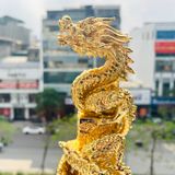 Rồng Vàng Kim Long Vượng Cát mạ vàng
