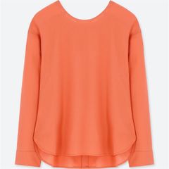 Áo sơ mi dài tay nữ cúc sau Uniqlo - 404545