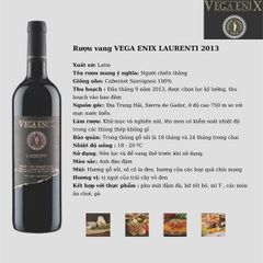 Rượu vang Vega Enix Laurenti 2013