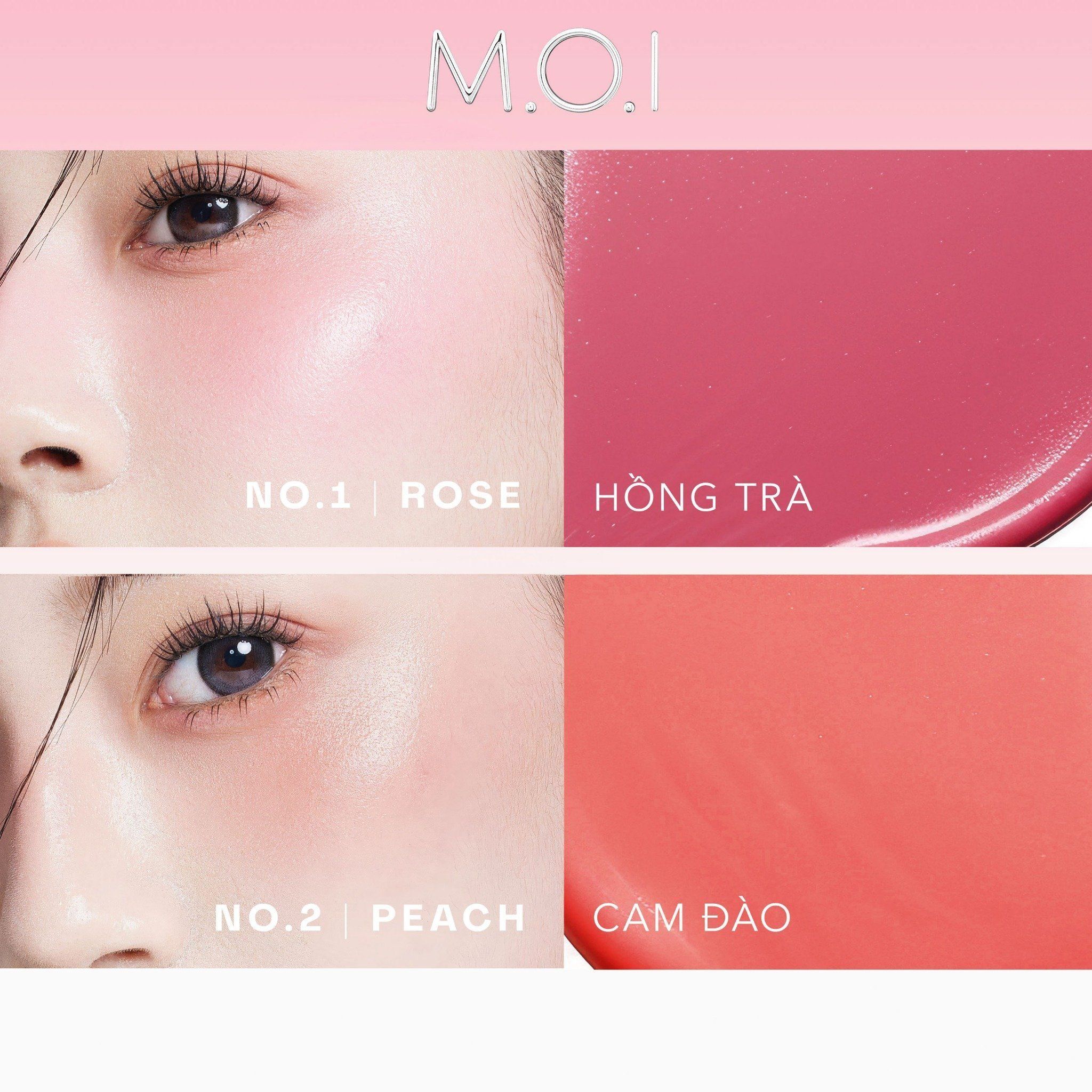 MÁ HỒNG KEM 2 MÀU M.O.I DUAL CREAM BLUSHER