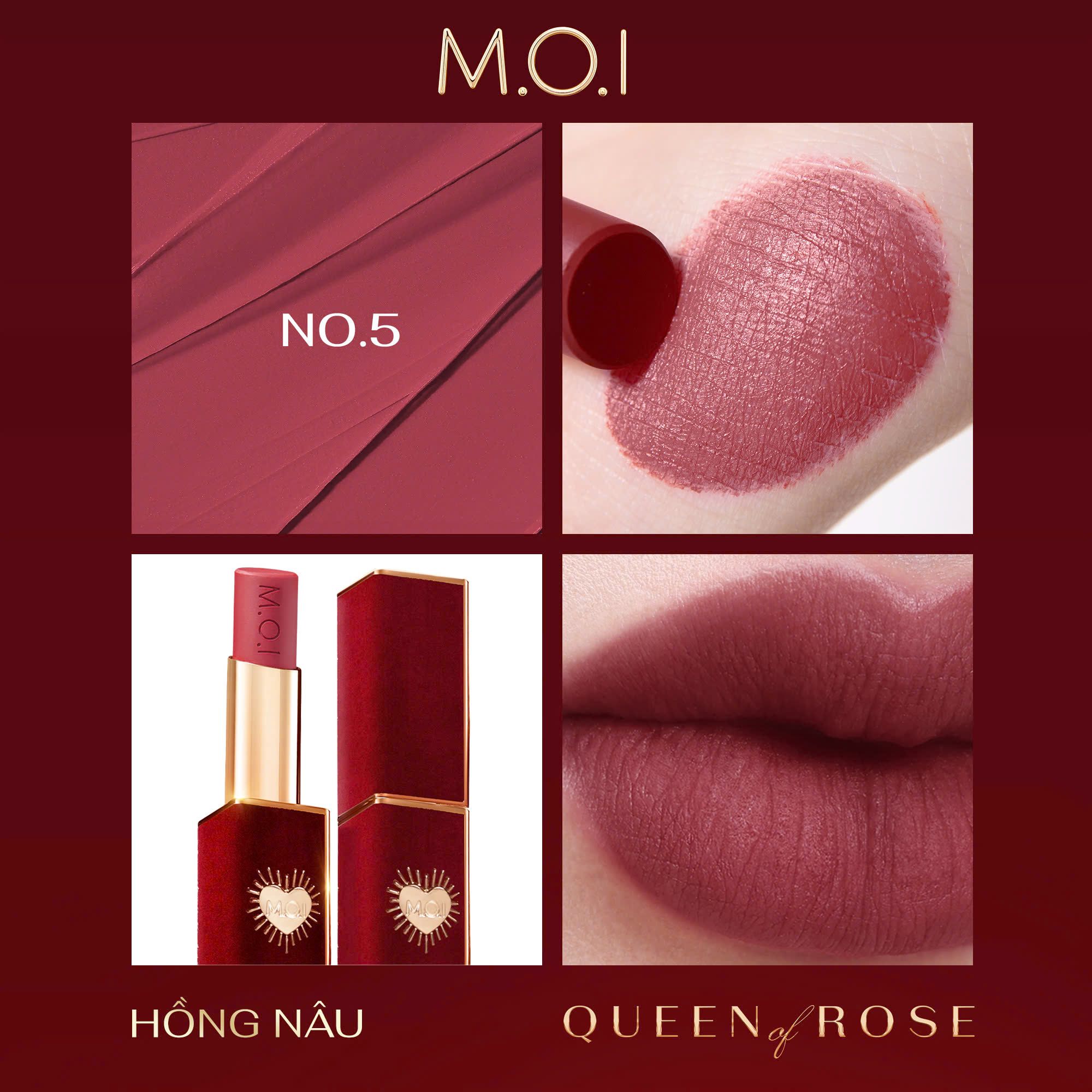 No.5 - Hồng Nâu - Son Thỏi Queen Of Rose 2025