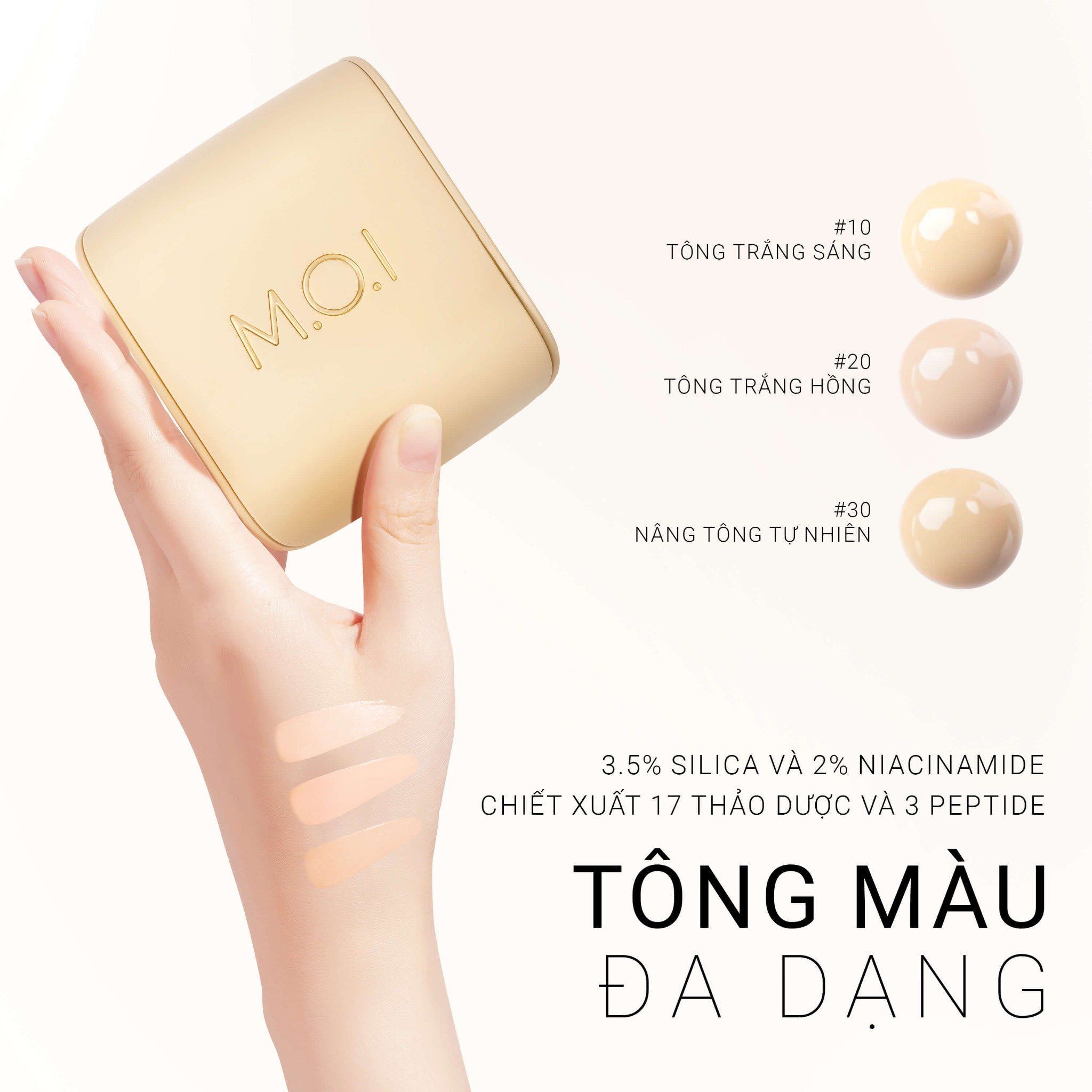 #30 - Da Trung Bình tone tự nhiên - Phấn Nước M.O.I Baby Skin Cushion (New)