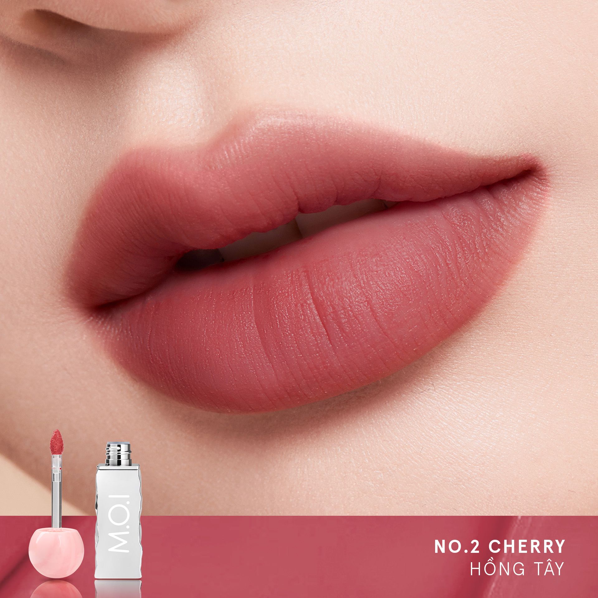 No.2 - Cherry - Hồng Tây - SON TIN LÌ NHE MÔI LOLLIPOPS