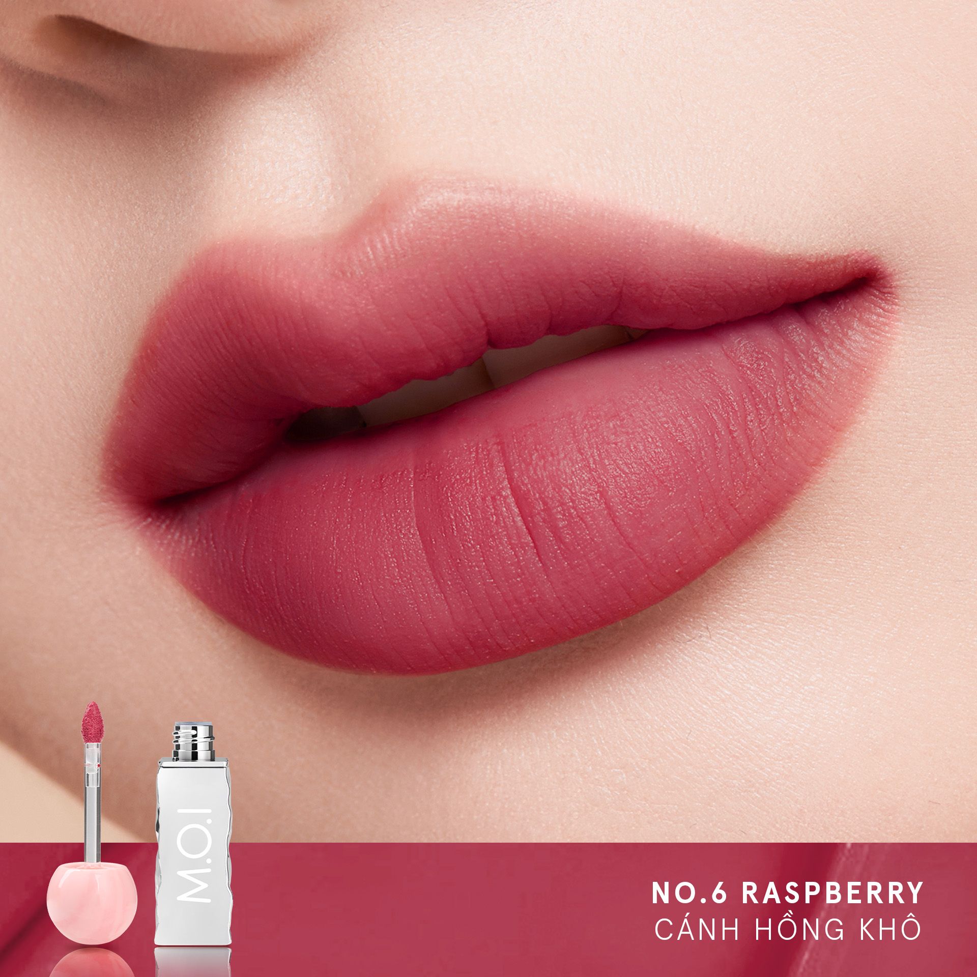 No.6 - Raspberry - Cánh Hồng Khô - SON TIN LÌ NHE MÔI LOLLIPOPS