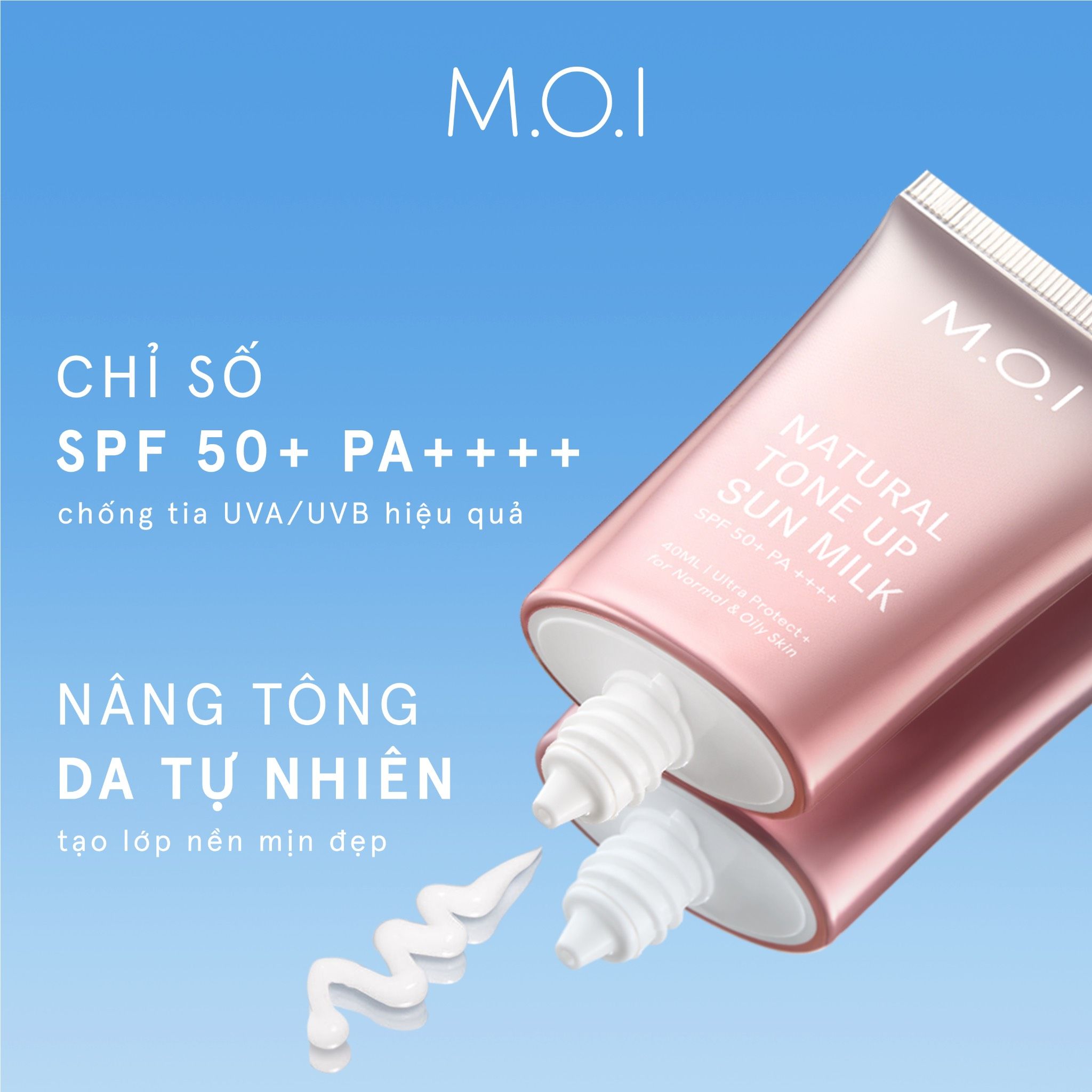 KEM CHỐNG NẮNG NÂNG TONE M.O.I 40ML