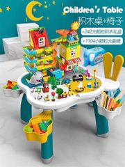 Bàn ghế Children's Table Lego kèm đồ chơi