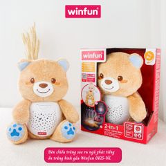 Đèn chiếu trăng sao ru ngủ phát tiếng ồn trắng gấu 0825-NL Winfun