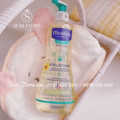 Sữa tắm làm sạch da chàm thể tạng Mustela Stelatopia Cleansing Oil Pháp - 500ml