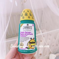 Zarbee's Siro ho + đờm và miễn dịch cho bé - 118ml - 2-12y