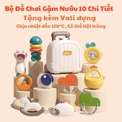 Đồ chơi gặm nướu 10 chi tiết Baby (tặng kèm vali)