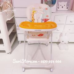 Ghế ăn dặm Mothersbaby kèm bánh xe - Hươu cao cổ - 58*85*104cm