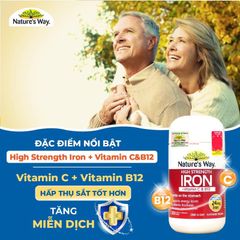 Viên uống bổ sung Iron + vtmC High strength Nature's Way Úc - 30 viên