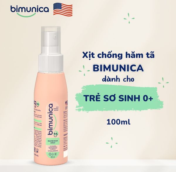  Xịt dưỡng da chống hăm Bimunica Hoa Kỳ - 100ml 