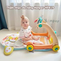 Thảm nhạc kèm xe tập đi đa năng Honper HP-819 - 92*43*78cm