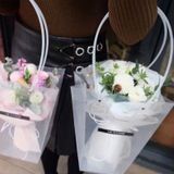 túi xách bó hoa nhựa, túi xách hoa, túi nhựa đựng quà tặng