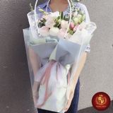 túi xách bó hoa nhựa, túi xách hoa, túi nhựa đựng quà tặng
