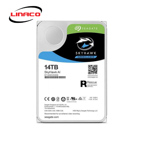 Ổ Cứng HDD SEAGATE SkyHawk AI 14TB 3.5'' SATA III - 256MB Cache - 7200RPM (VE0008)