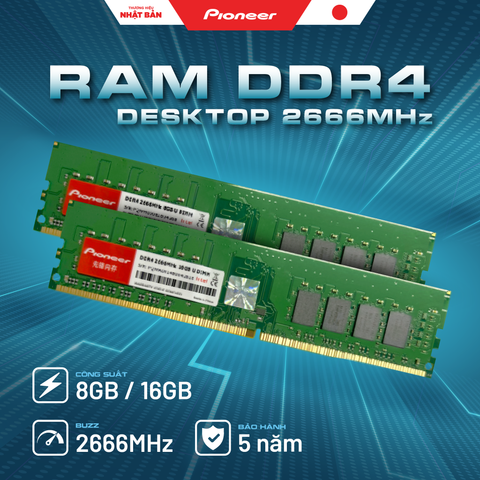 Bộ nhớ RAM PIONEER DDR4 DESKTOP 2666MHz 16GB (chuyên cho CPU Intel)