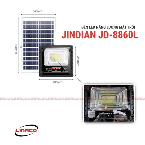 Đèn năng lượng Mặt Trời JINDIAN 8860L (JD-8860L)