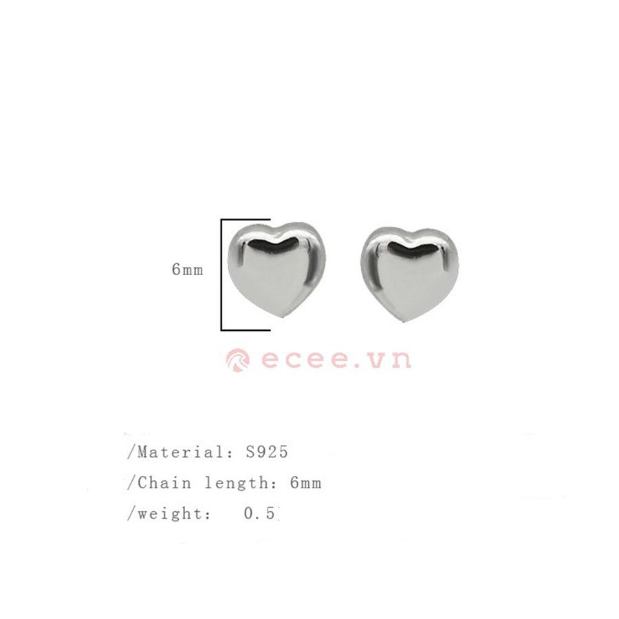 Khuyên tai trái tim Small Heart KT010