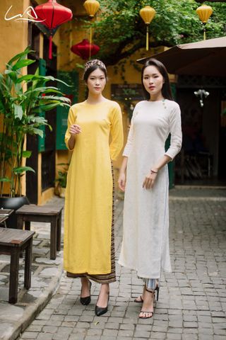 Áo Dài Linen Thanh Lịch Phong Cách