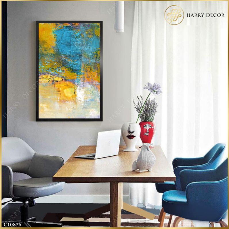 Tranh Abstract Trăng Giữa Trời Đông C10876