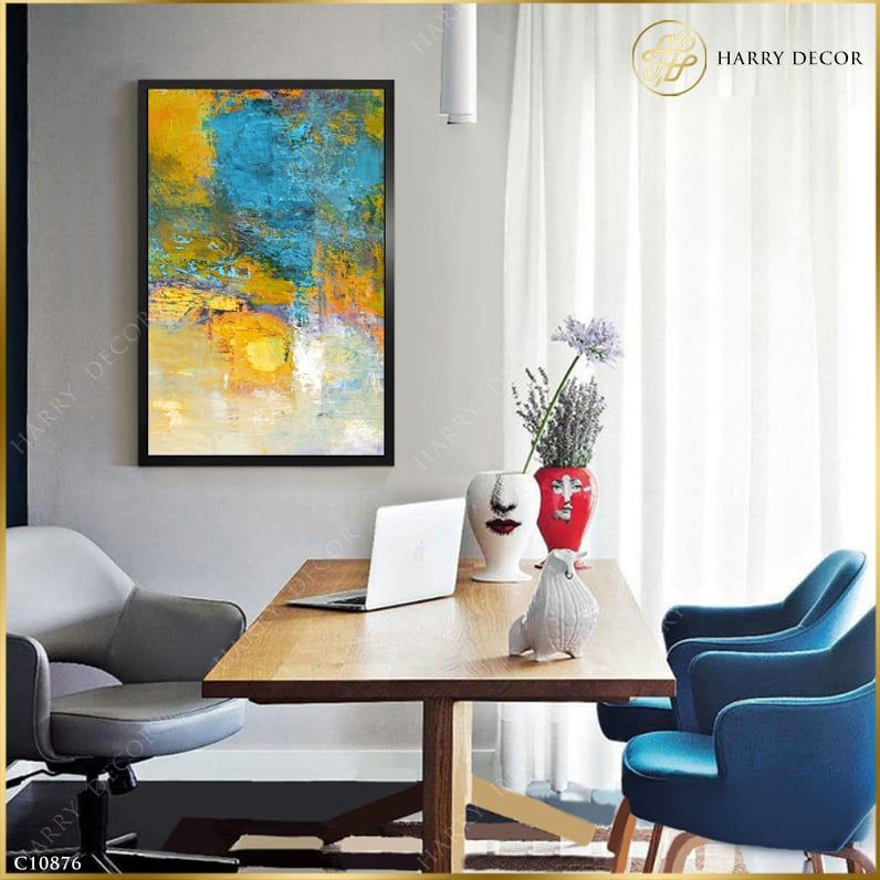 Tranh Abstract Trăng Giữa Trời Đông C10876