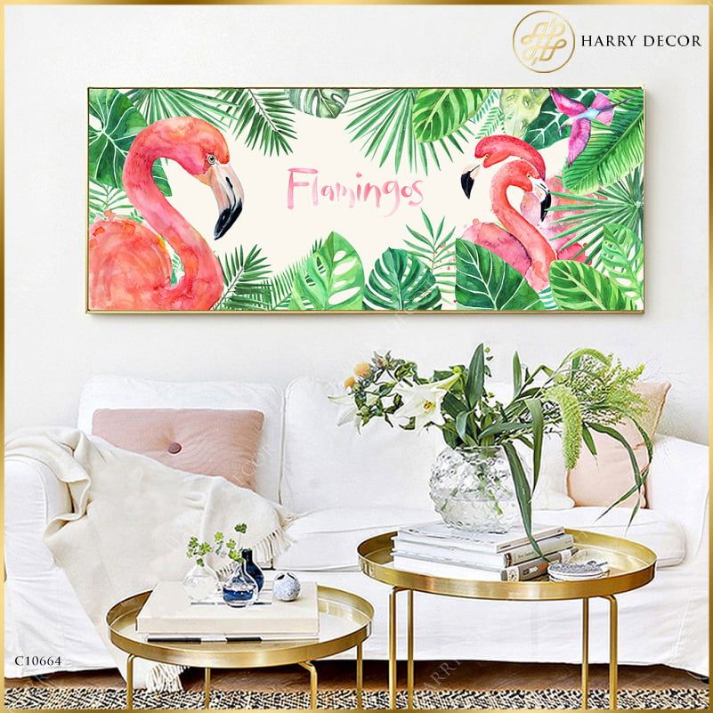 Tranh Hồng Hạc Bên Lá Xanh C10664