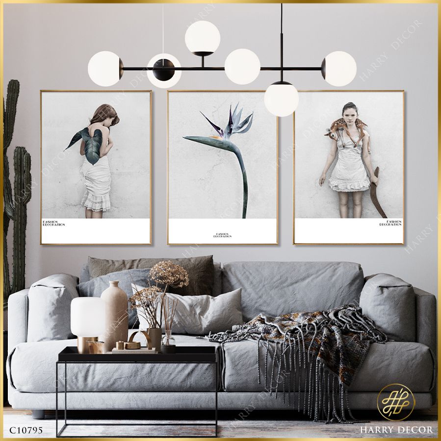 Bộ 3 Tranh Fashion Decoration C10795