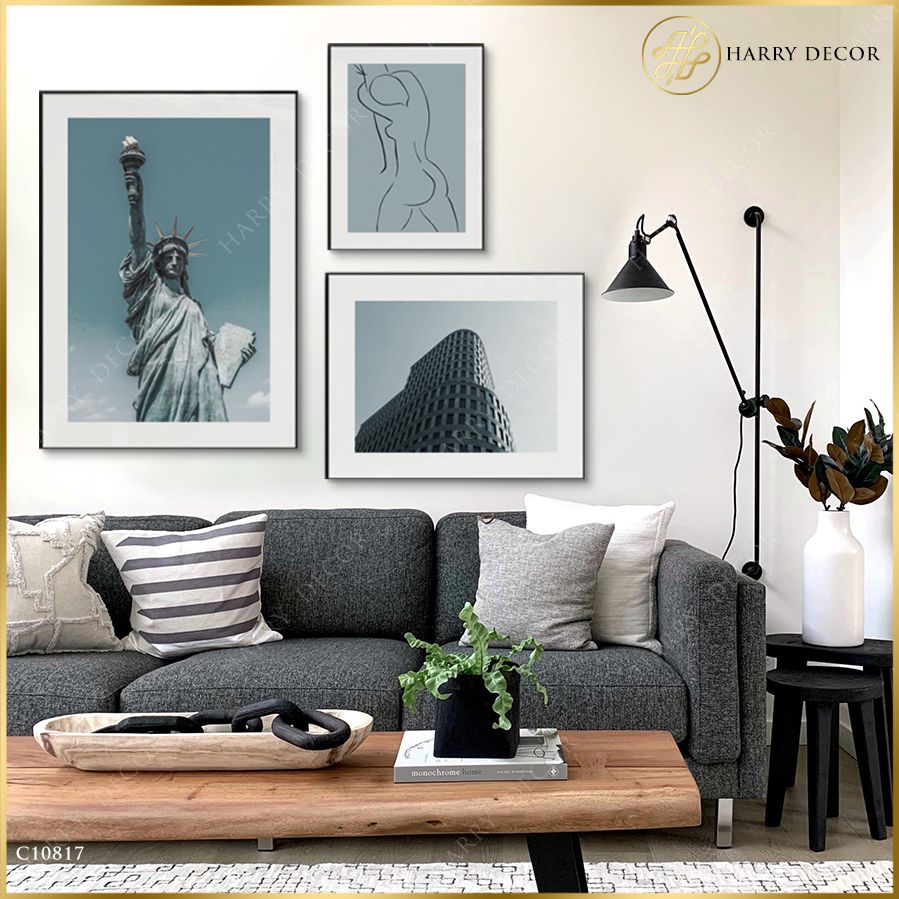 Bộ 3 Tranh Statue of Liberty C10817