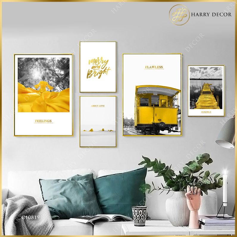 Bộ 5 Tranh Merry And Bright C10819