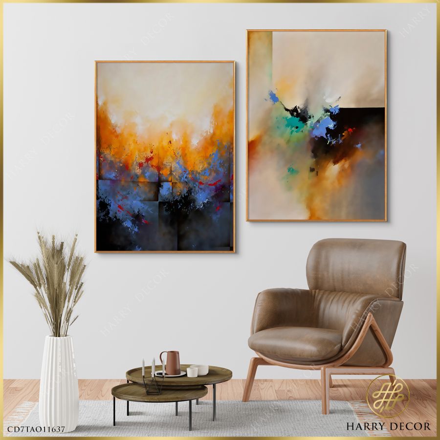Bộ 2 Tranh Abstract Fire CD7TAO11637