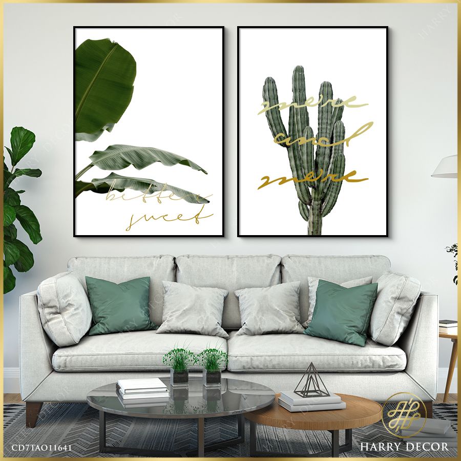 Bộ 2 Tranh Banana Leafs & Cactus CD7TAO11641