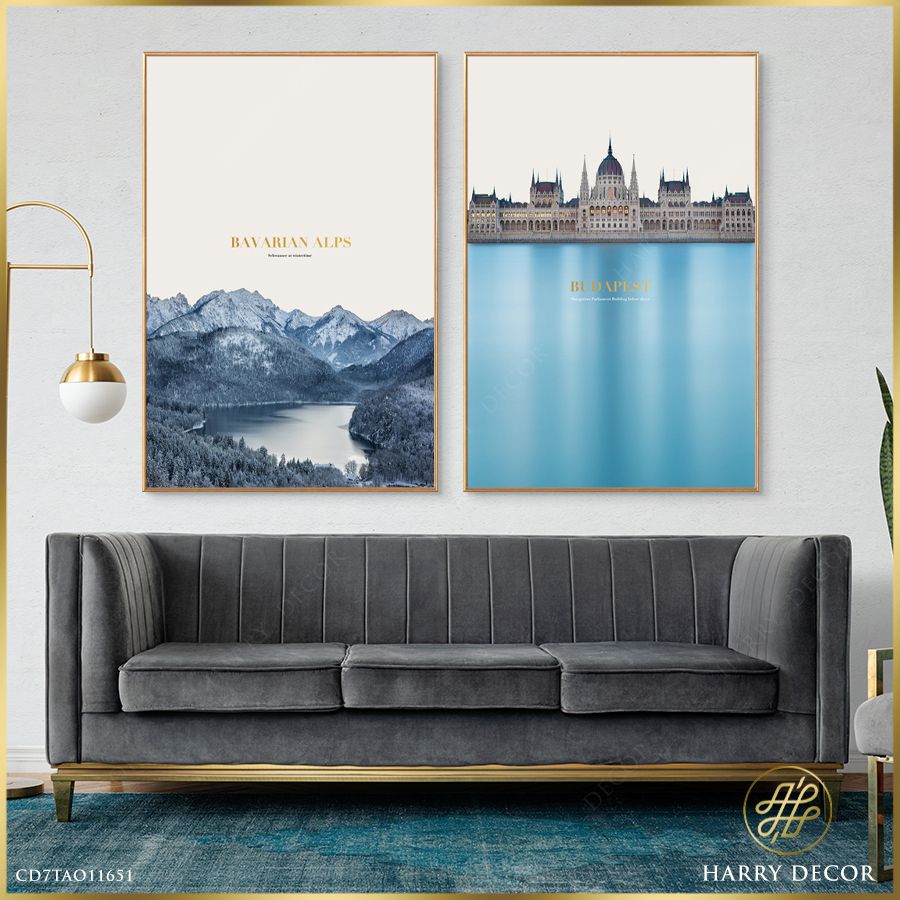 Bộ 2 Tranh Schwansee & Budapest CD7TAO11651