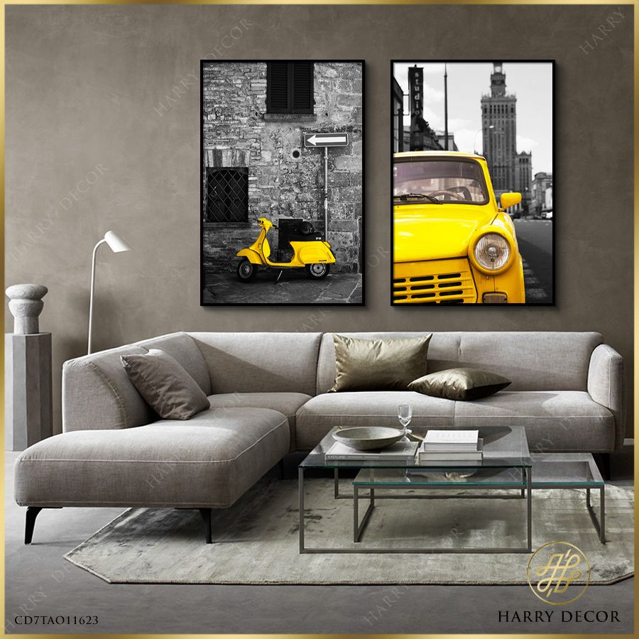 Bộ 2 Tranh Yellow In Black 1 CD7TAO11623