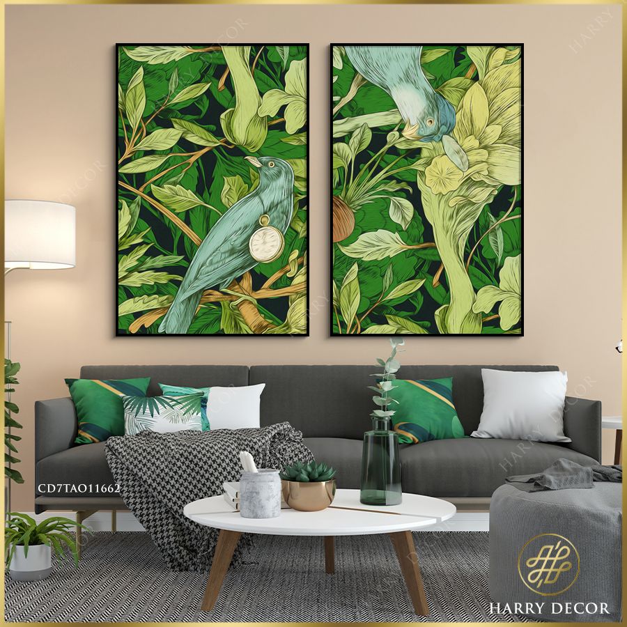 Bộ 2 Tranh Rừng Xanh Nhiệt Đới Tươi Mát 3 CD7TAO11662