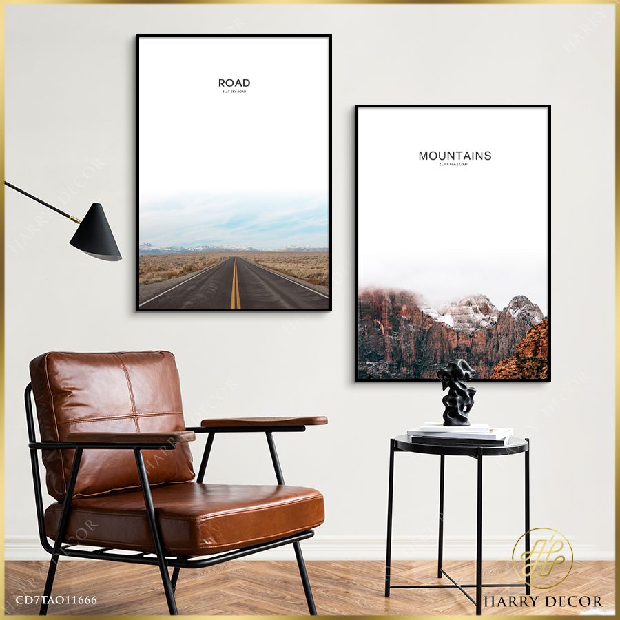 Bộ 2 Tranh Road & Mountains CD7TAO11666