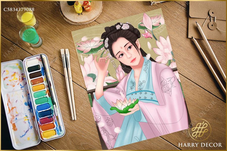 Tranh Hồng Y Mỹ Nhân C5834379088